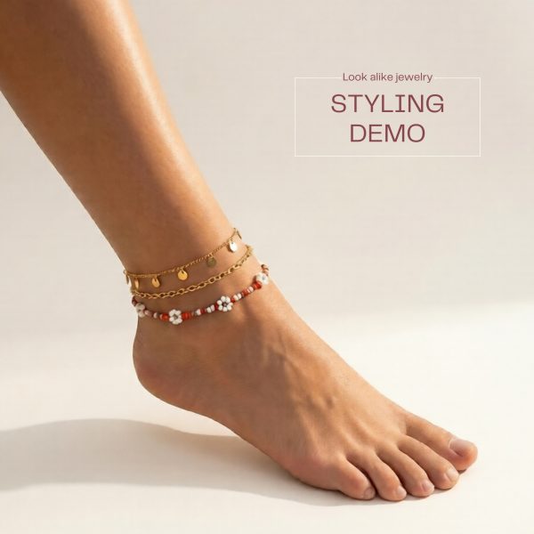 Trendy anklets for girls, matching toe rings to celebrate your special occasion, anklet with toe ring from Passionate Bangladesh.