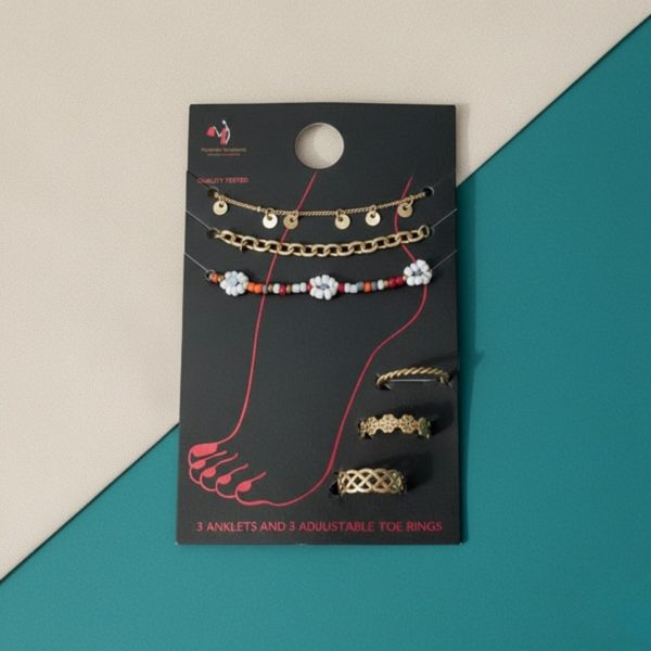 Trendy anklets for girls, matching toe rings to celebrate your special occasion, anklet with toe ring from Passionate Bangladesh.