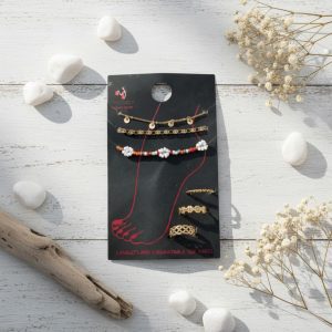 Trendy anklets for girls, matching toe rings to celebrate your special occasion, anklet with toe ring from Passionate Bangladesh.