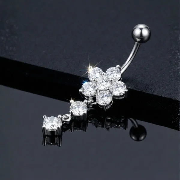 Trendy belly button ring for girls from Passionate Bangladesh, cute and stylish navel piercing jewelry in different colors and designs.