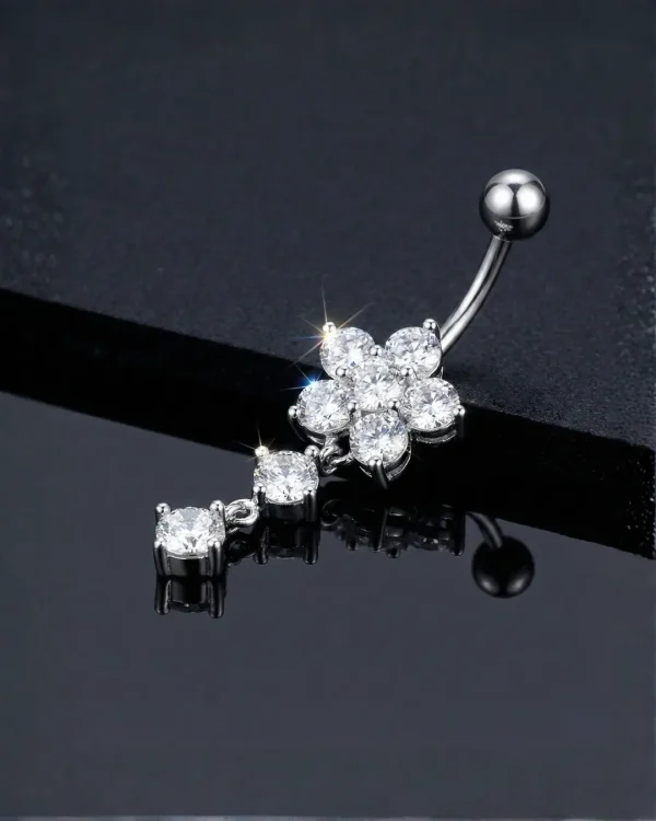 Trendy belly button ring for girls from Passionate Bangladesh, cute and stylish navel piercing jewelry in different colors and designs.