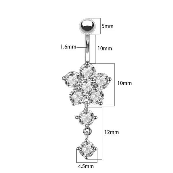 Trendy belly button ring for girls from Passionate Bangladesh, cute and stylish navel piercing jewelry in different colors and designs.