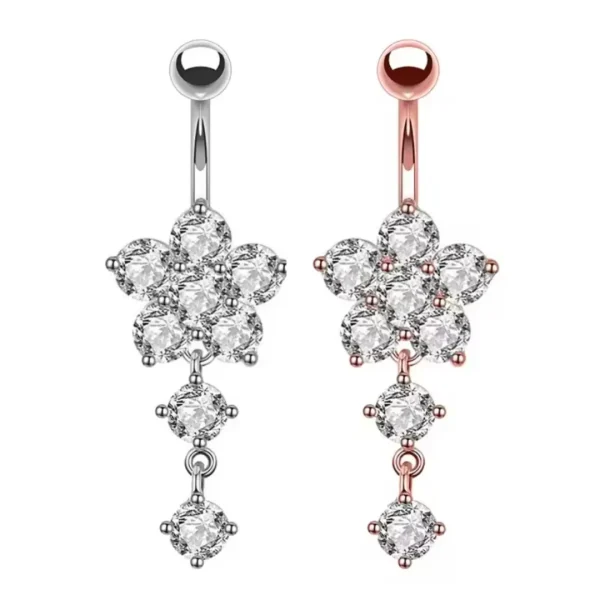 Trendy belly button ring for girls from Passionate Bangladesh, cute and stylish navel piercing jewelry in different colors and designs.