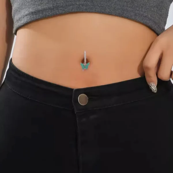 Trendy belly button ring for girls from Passionate Bangladesh, cute and stylish navel piercing jewelry in different colors and designs.