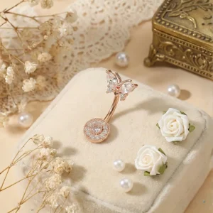 Trendy belly button ring for girls from Passionate Bangladesh, cute and stylish navel piercing jewelry in different colors and designs.