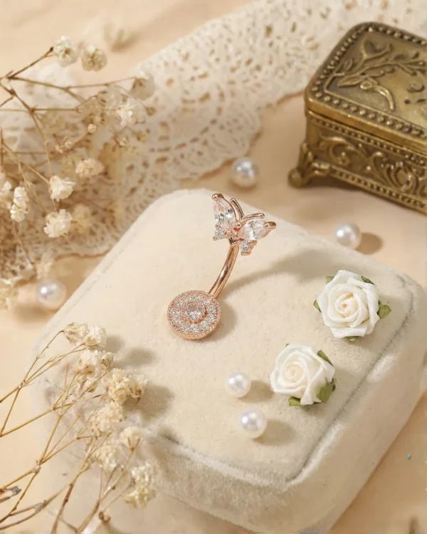 Trendy belly button ring for girls from Passionate Bangladesh, cute and stylish navel piercing jewelry in different colors and designs.