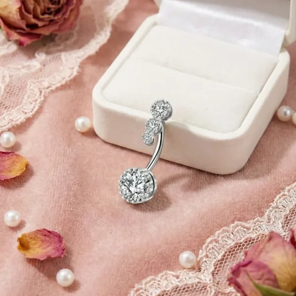 Trendy belly button ring for girls from Passionate Bangladesh, cute and stylish navel piercing jewelry in different colors and designs.