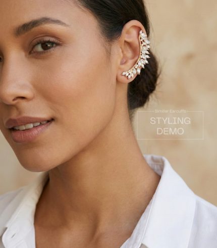 Gold and Silver Cuff Earrings collection from Passionate Bangladesh, beautiful Ear Cuffs for girls and women, perfect for daily and party wear.