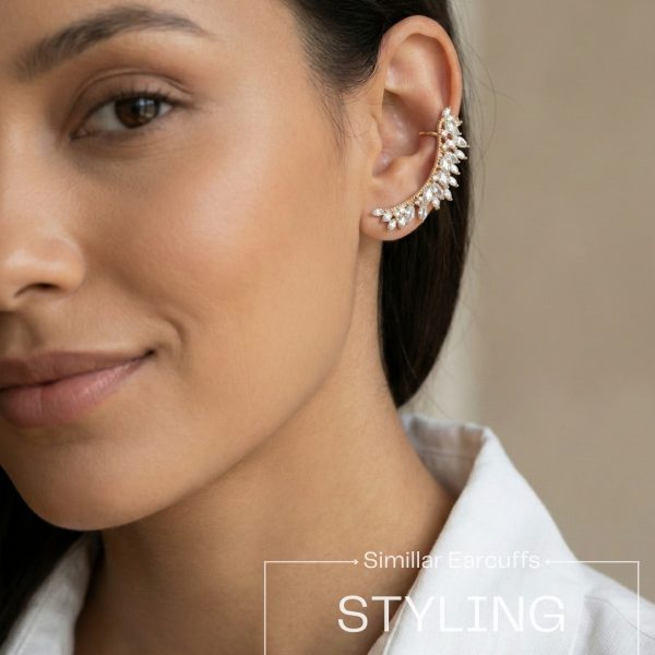 Gold and Silver Cuff Earrings collection from Passionate Bangladesh, beautiful Ear Cuffs for girls and women, perfect for daily and party wear.