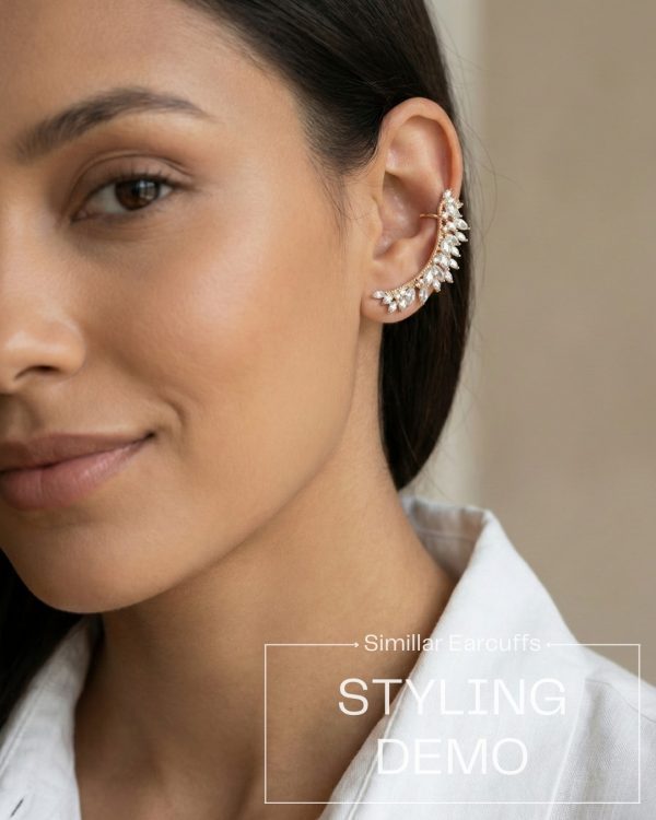 Gold and Silver Cuff Earrings collection from Passionate Bangladesh, beautiful Ear Cuffs for girls and women, perfect for daily and party wear.