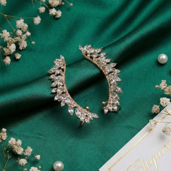 Gold and Silver Cuff Earrings collection from Passionate Bangladesh, beautiful Ear Cuffs for girls and women, perfect for daily and party wear.