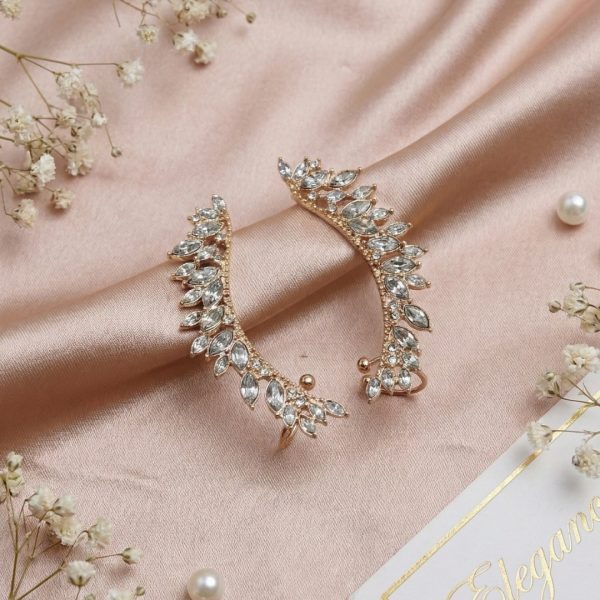 Gold and Silver Cuff Earrings collection from Passionate Bangladesh, beautiful Ear Cuffs for girls and women, perfect for daily and party wear.