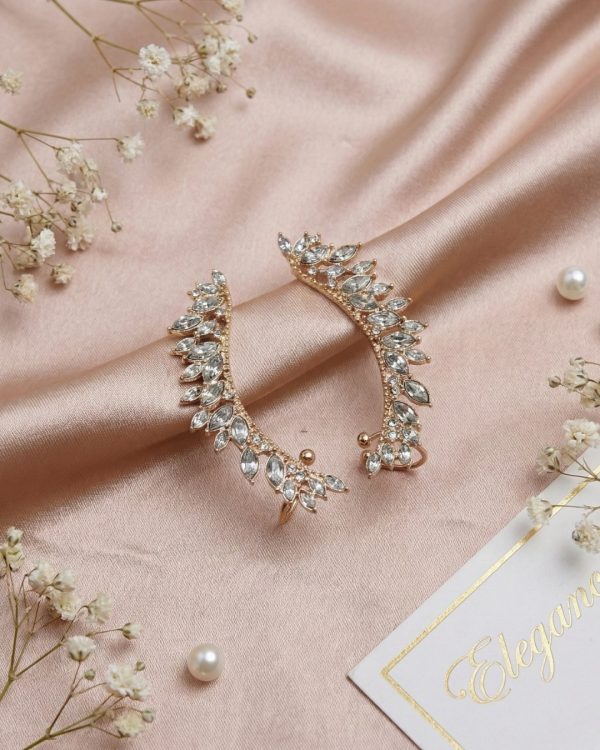 Gold and Silver Cuff Earrings collection from Passionate Bangladesh, beautiful Ear Cuffs for girls and women, perfect for daily and party wear.