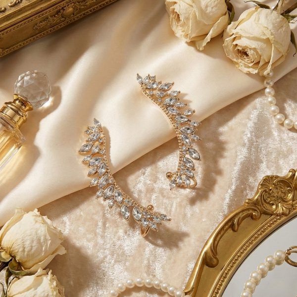 Gold and Silver Cuff Earrings collection from Passionate Bangladesh, beautiful Ear Cuffs for girls and women, perfect for daily and party wear.