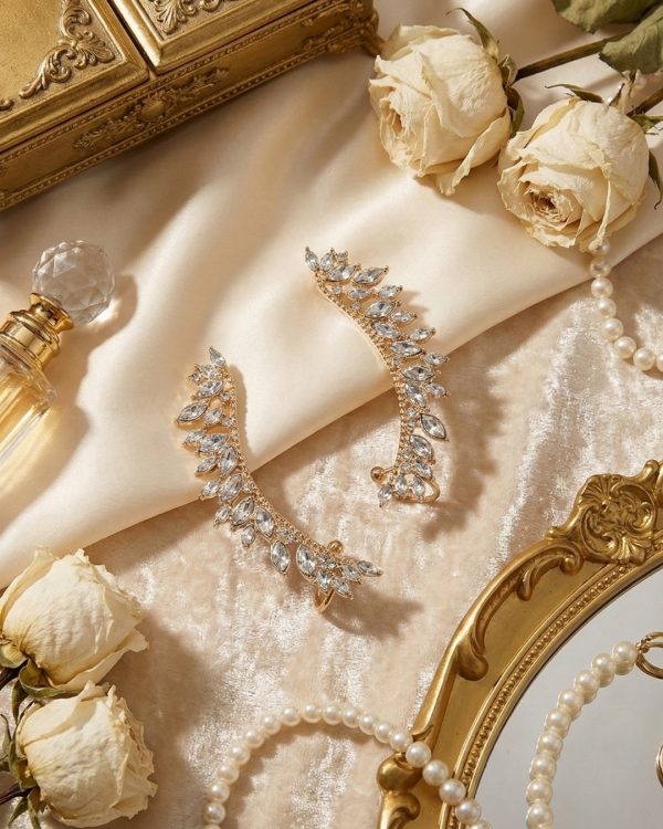 Gold and Silver Cuff Earrings collection from Passionate Bangladesh, beautiful Ear Cuffs for girls and women, perfect for daily and party wear.