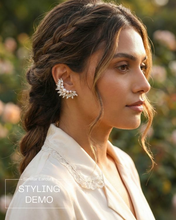 Gold and Silver Cuff Earrings collection from Passionate Bangladesh, beautiful Ear Cuffs for girls and women, perfect for daily and party wear.