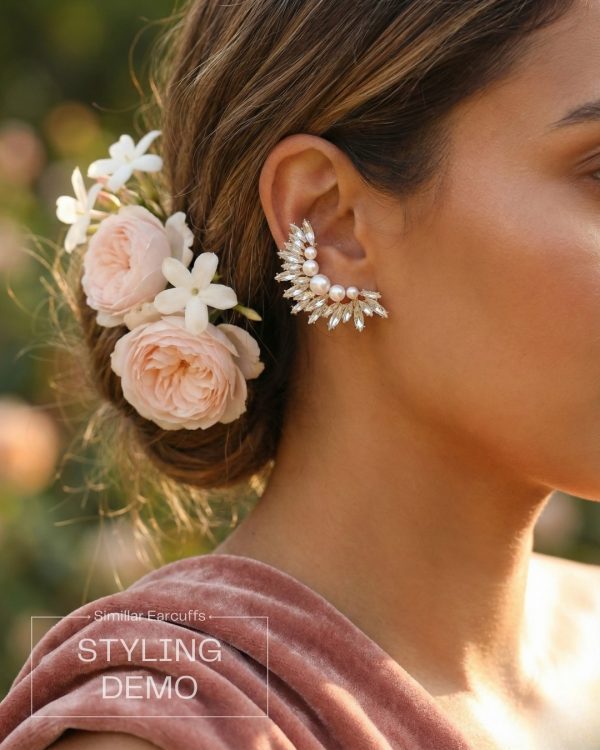 Gold and Silver Cuff Earrings collection from Passionate Bangladesh, beautiful Ear Cuffs for girls and women, perfect for daily and party wear.