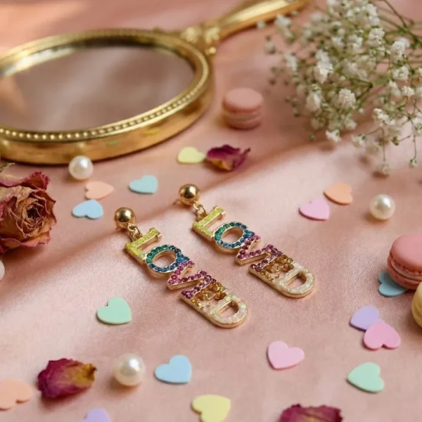 Elegant drop earrings from Passionate Bangladesh, lightweight dangle design for women and girls, perfect for parties and special occasions. Try our different designs like butterfly earrings, long chain earrings, heart shape earrings and stone earrings.