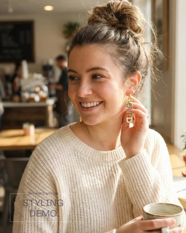 Elegant drop earrings from Passionate Bangladesh, lightweight dangle design for women and girls, perfect for parties and special occasions. Try our different designs like butterfly earrings, long chain earrings, heart shape earrings and stone earrings.