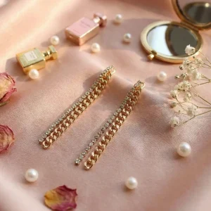 Elegant drop earrings from Passionate Bangladesh, lightweight dangle design for women and girls, perfect for parties and special occasions. Try our different designs like butterfly earrings, long chain earrings, heart shape earrings and stone earrings.