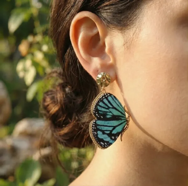 Elegant drop earrings from Passionate Bangladesh, lightweight dangle design for women and girls, perfect for parties and special occasions. Try our different designs like butterfly earrings, long chain earrings, heart shape earrings and stone earrings.