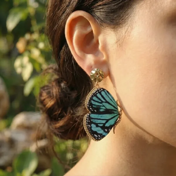 Elegant drop earrings from Passionate Bangladesh, lightweight dangle design for women and girls, perfect for parties and special occasions. Try our different designs like butterfly earrings, long chain earrings, heart shape earrings and stone earrings.