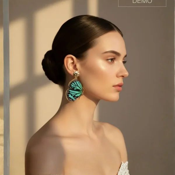 Elegant drop earrings from Passionate Bangladesh, lightweight dangle design for women and girls, perfect for parties and special occasions. Try our different designs like butterfly earrings, long chain earrings, heart shape earrings and stone earrings.
