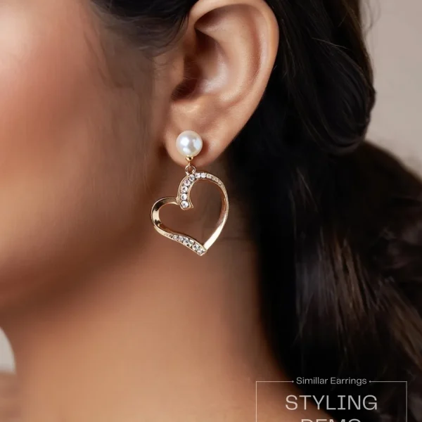Elegant drop earrings from Passionate Bangladesh, lightweight dangle design for women and girls, perfect for parties and special occasions. Try our different designs like butterfly earrings, long chain earrings, heart shape earrings and stone earrings.