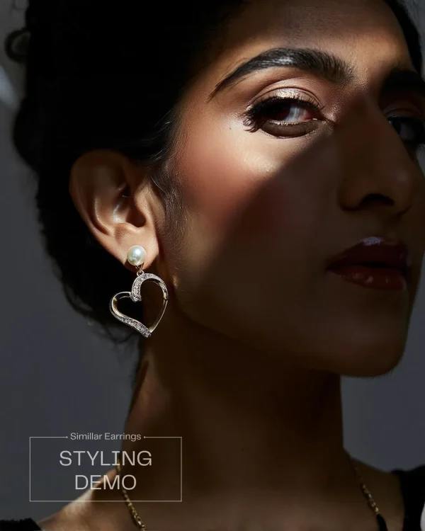 Elegant drop earrings from Passionate Bangladesh, lightweight dangle design for women and girls, perfect for parties and special occasions. Try our different designs like butterfly earrings, long chain earrings, heart shape earrings and stone earrings.