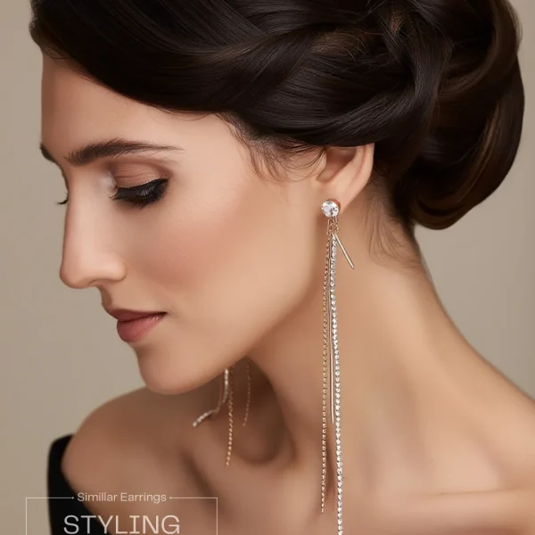 Elegant drop earrings from Passionate Bangladesh, lightweight dangle design for women and girls, perfect for parties and special occasions. Try our different designs like butterfly earrings, long chain earrings, heart shape earrings and stone earrings.