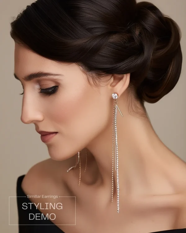 Elegant drop earrings from Passionate Bangladesh, lightweight dangle design for women and girls, perfect for parties and special occasions. Try our different designs like butterfly earrings, long chain earrings, heart shape earrings and stone earrings.