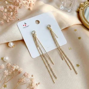 Elegant drop earrings from Passionate Bangladesh, lightweight dangle design for women and girls, perfect for parties and special occasions. Try our different designs like butterfly earrings, long chain earrings, heart shape earrings and stone earrings.