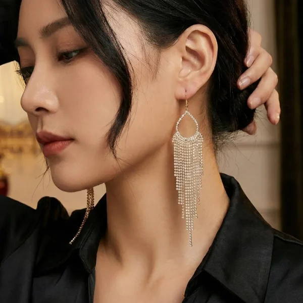 Elegant drop earrings from Passionate Bangladesh, lightweight dangle design for women and girls, perfect for parties and special occasions. Try our different designs like butterfly earrings, long chain earrings, heart shape earrings and stone earrings.