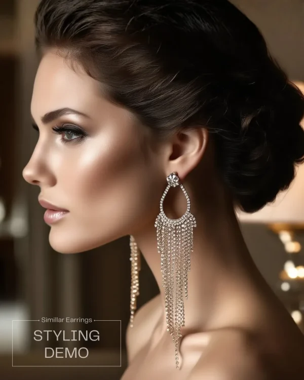 Elegant drop earrings from Passionate Bangladesh, lightweight dangle design for women and girls, perfect for parties and special occasions. Try our different designs like butterfly earrings, long chain earrings, heart shape earrings and stone earrings.