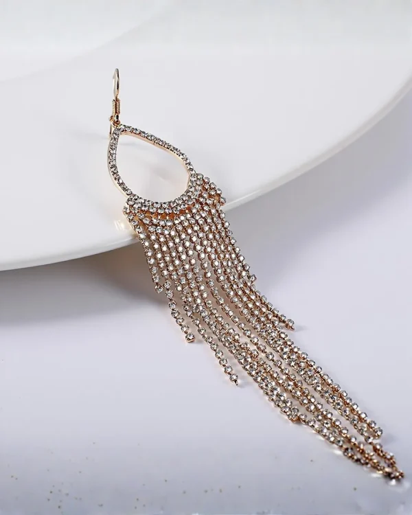 Elegant drop earrings from Passionate Bangladesh, lightweight dangle design for women and girls, perfect for parties and special occasions. Try our different designs like butterfly earrings, long chain earrings, heart shape earrings and stone earrings.