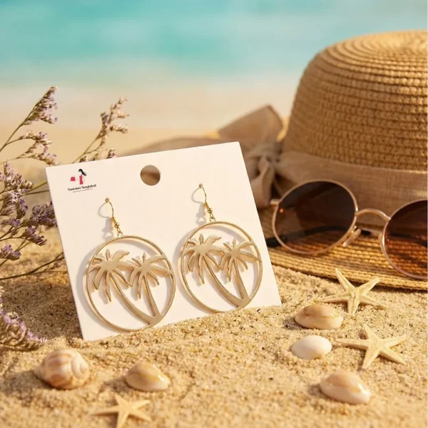 Elegant drop earrings from Passionate Bangladesh, lightweight dangle design for women and girls, perfect for parties and special occasions. Try our different designs like butterfly earrings, long chain earrings, heart shape earrings and stone earrings.