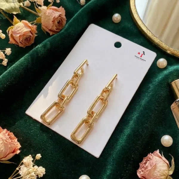 Elegant drop earrings from Passionate Bangladesh, lightweight dangle design for women and girls, perfect for parties and special occasions. Try our different designs like butterfly earrings, long chain earrings, heart shape earrings and stone earrings.