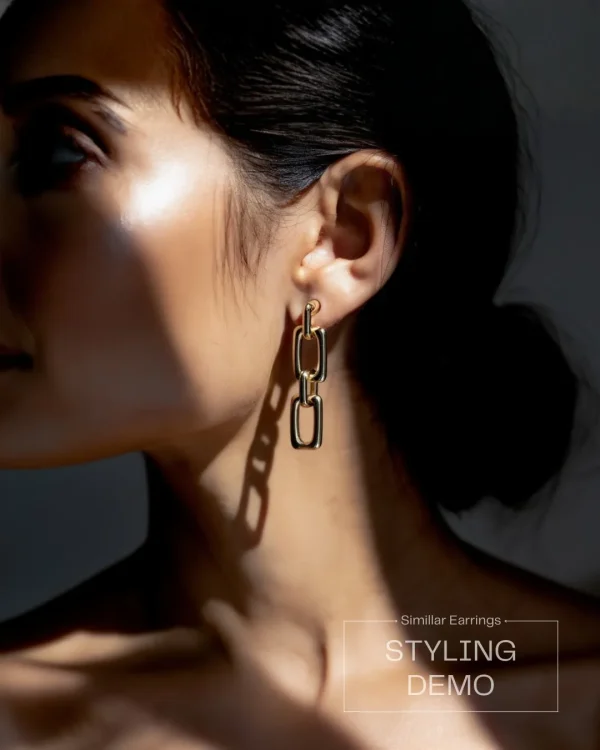 Elegant drop earrings from Passionate Bangladesh, lightweight dangle design for women and girls, perfect for parties and special occasions. Try our different designs like butterfly earrings, long chain earrings, heart shape earrings and stone earrings.