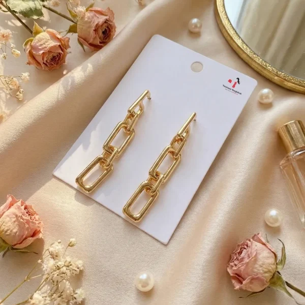 Elegant drop earrings from Passionate Bangladesh, lightweight dangle design for women and girls, perfect for parties and special occasions. Try our different designs like butterfly earrings, long chain earrings, heart shape earrings and stone earrings.