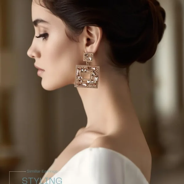 Elegant drop earrings from Passionate Bangladesh, lightweight dangle design for women and girls, perfect for parties and special occasions. Try our different designs like butterfly earrings, long chain earrings, heart shape earrings and stone earrings.