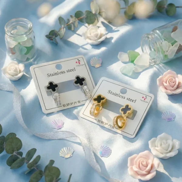 Elegant drop earrings from Passionate Bangladesh, lightweight dangle design for women and girls, perfect for parties and special occasions. Try our different designs like butterfly earrings, long chain earrings, heart shape earrings and stone earrings.