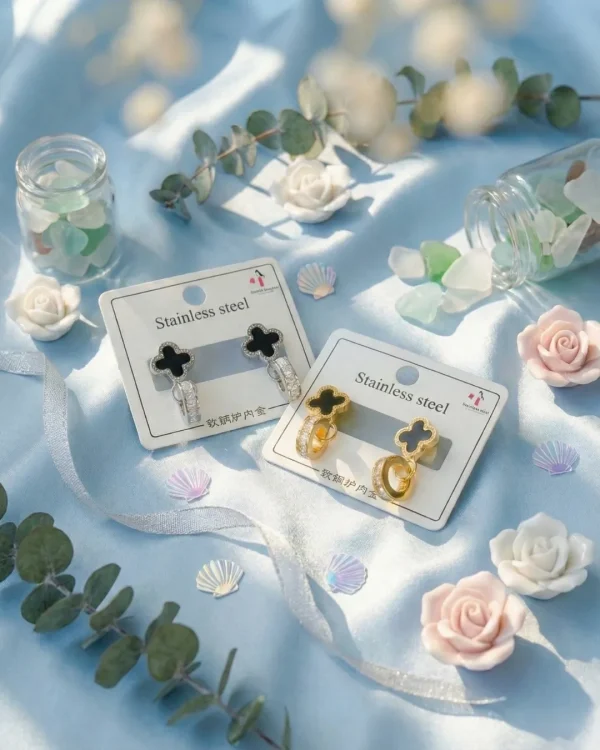 Elegant drop earrings from Passionate Bangladesh, lightweight dangle design for women and girls, perfect for parties and special occasions. Try our different designs like butterfly earrings, long chain earrings, heart shape earrings and stone earrings.