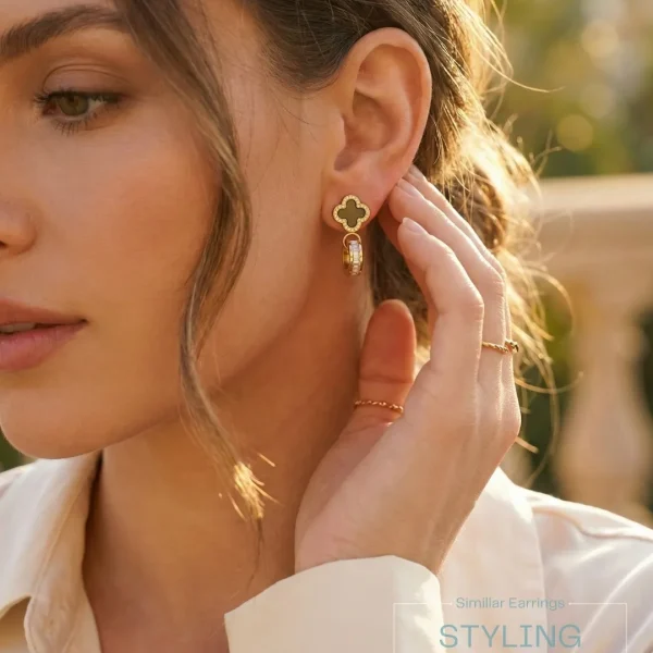 Elegant drop earrings from Passionate Bangladesh, lightweight dangle design for women and girls, perfect for parties and special occasions. Try our different designs like butterfly earrings, long chain earrings, heart shape earrings and stone earrings.