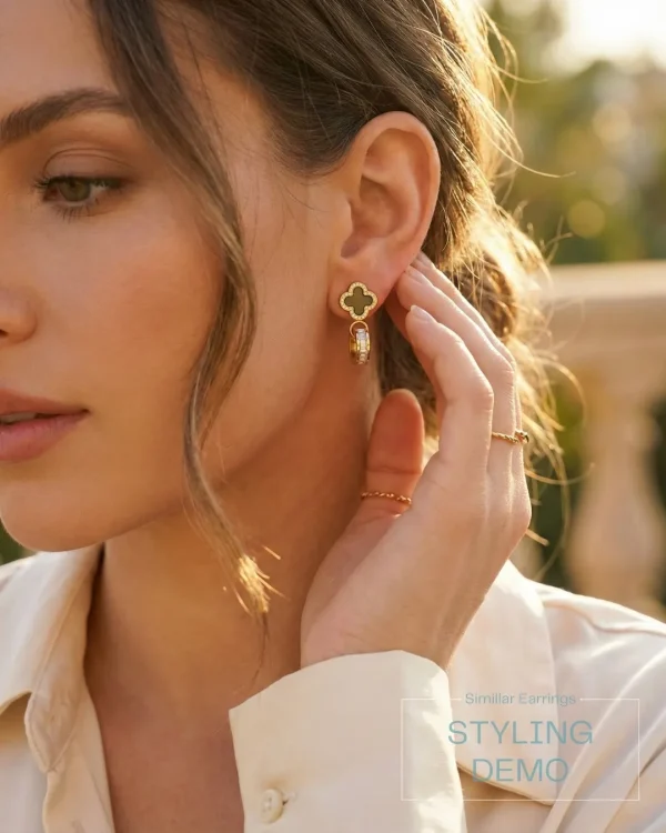 Elegant drop earrings from Passionate Bangladesh, lightweight dangle design for women and girls, perfect for parties and special occasions. Try our different designs like butterfly earrings, long chain earrings, heart shape earrings and stone earrings.