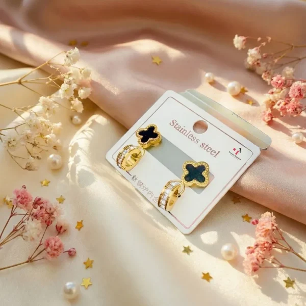 Elegant drop earrings from Passionate Bangladesh, lightweight dangle design for women and girls, perfect for parties and special occasions. Try our different designs like butterfly earrings, long chain earrings, heart shape earrings and stone earrings.