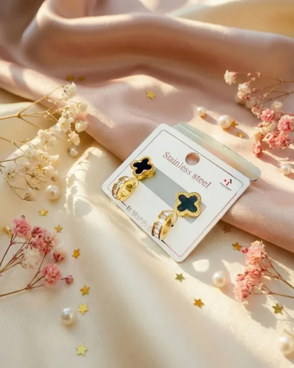 Elegant drop earrings from Passionate Bangladesh, lightweight dangle design for women and girls, perfect for parties and special occasions. Try our different designs like butterfly earrings, long chain earrings, heart shape earrings and stone earrings.