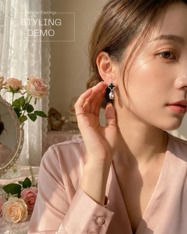 Elegant drop earrings from Passionate Bangladesh, lightweight dangle design for women and girls, perfect for parties and special occasions. Try our different designs like butterfly earrings, long chain earrings, heart shape earrings and stone earrings.