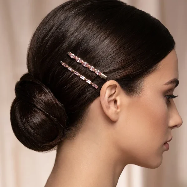 Elegant hair clips from Passionate Bangladesh, lightweight dangle design for women and girls, perfect for parties and special occasions. Try our different designs and colors like pink clips, white ball-print clips etc.