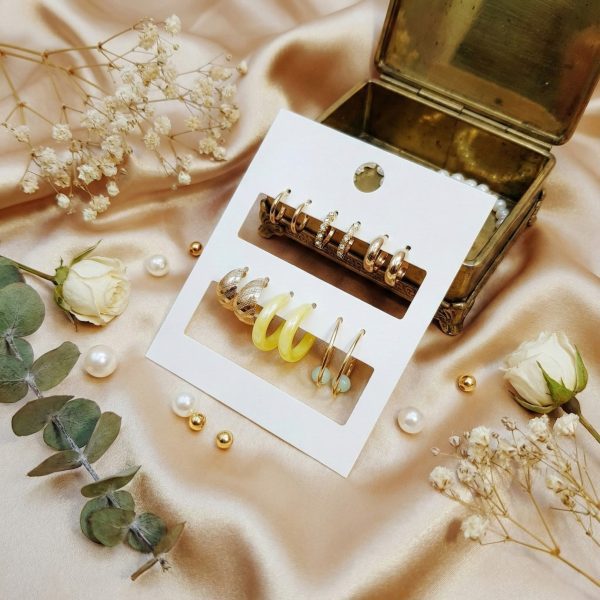 Budget‑friendly hoop earring set from Passionate Bangladesh with multiple stylish everyday options, charming big and small hoops neatly designed for Passionate girls only.