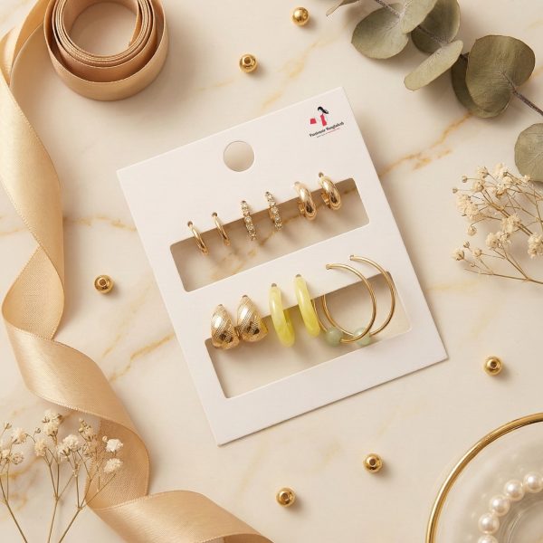 Budget‑friendly hoop earring set from Passionate Bangladesh with multiple stylish everyday options, charming big and small hoops neatly designed for Passionate girls only.